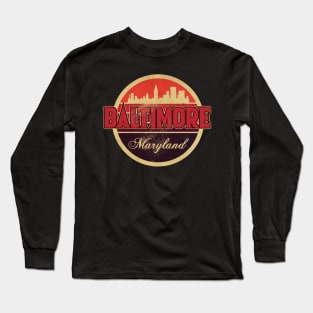 Baltimore Maryland Vintage Long Sleeve T-Shirt